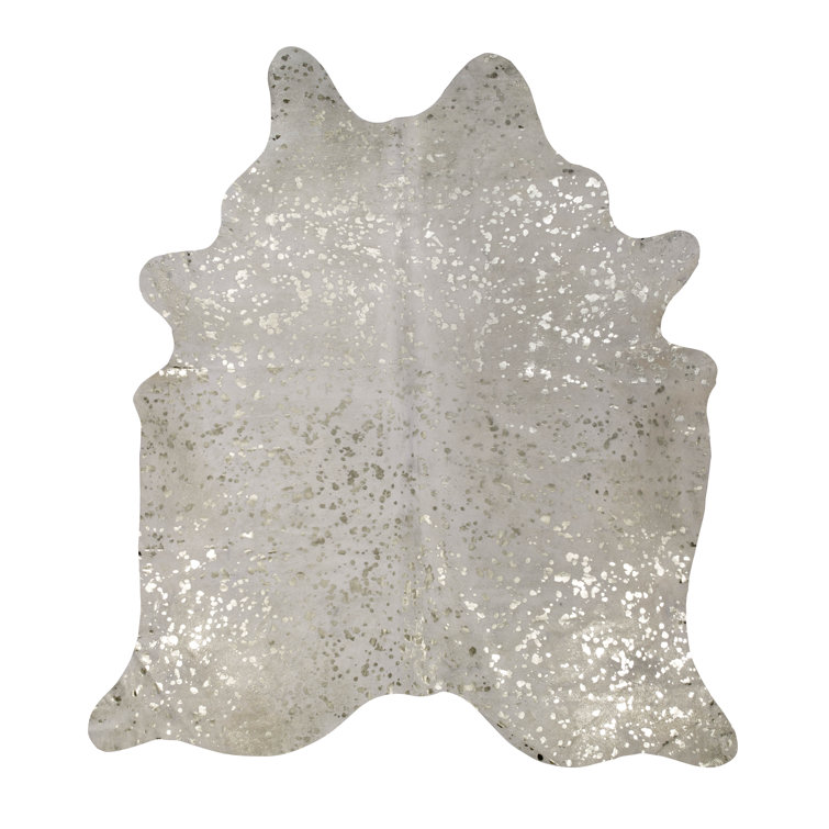 Everly Quinn Payan Metallic White/Gold Area Rug & Reviews Wayfair